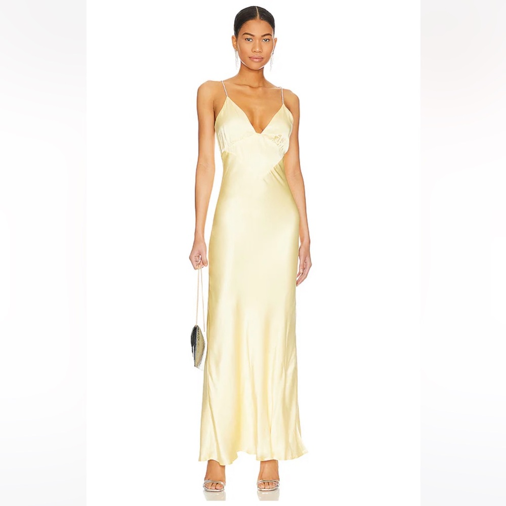 Bardot Capri Diamonte Dress Canary Yellow